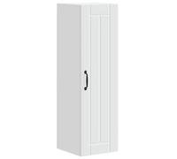 HKTMGDNG Armario de pared, 30 x 31 x 100 cm, color blanco | Armario colgante estrecho para cocina y comedor con 2 estantes ajustables, puerta protectora y capacidad de carga de 60 kg.