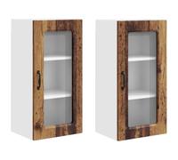 HKTMGDNG Armario de pared de cocina, juego de 2 unidades, 40 x 31 x 80 cm | Elegante armario superior para cocina y comedor con 6 estantes y 2 puertas para guardar los platos de forma ordenada.