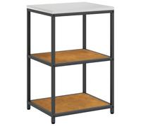 HKTMGDNG Estantería de cocina para exterior e interior, acero inoxidable | Estantería de metal resistente con aspecto de óxido para la cocina de jardín, terraza o comedor. Estantes versátiles.