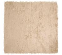 HKTMGDNG Tafalla - Alfombra (200 x 200 cm), color beige | Alfombra mullida de pelo largo para salón y dormitorio. Proporciona un calor agradable al suelo y proporciona comodidad.