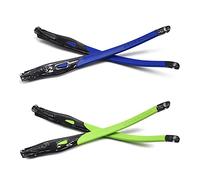 HKUCO Azul oscuro/Verde claro Patas de goma de repuesto transparente marco negro Oakley Crosslink Sweep/Switch Glasses frame