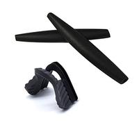 HKUCO Black Compatible/Replacement Silicone Leg and Grey Nose Pads For Oakley M Frame Series Earsocks Rubber Kit