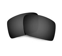 HKUCO Mens Compatible/Replacement Lenses For Oakley Eyepatch 2 Sunglasses Black Polarized