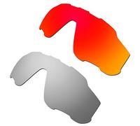 HKUCO Mens Compatible/Replacement Lenses For Oakley Jawbreakers Red/Titanium Sunglasses