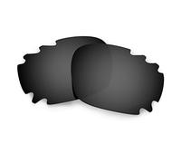 HKUCO Mens Compatible/Replacement Lenses For Oakley Racing Jacket Vented Sunglasses Black Polarized