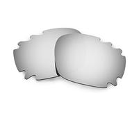 HKUCO Mens Compatible/Replacement Lenses For Oakley Racing Jacket Vented Sunglasses Titanium Mirror Polarized