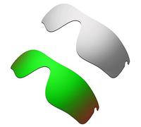 HKUCO Mens Compatible/Replacement Lenses For Oakley RadarLock Path Titanium/Emerald Green Sunglasses