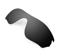 HKUCO Mens Compatible/Replacement Lenses For Oakley RadarLock Pitch Sunglasses Black Polarized