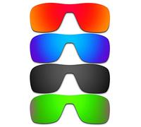 HKUCO Mens Compatible/Replacement Lenses For Oakley Turbine Rotor Red/Blue/Black/Emerald Green Sunglasses