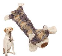 Hkuoeue Juguetes indestructibles para perros de oso, juguete masticable irrompible, juguete masticable resistente y chirriante para perros ocupados, juguetes interactivos en forma de oso, compañero de