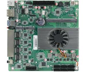 HKUXZR N150 - Placa base industrial NAS de 4 núcleos, 4 hilos, procesador de baja potencia, 4 x 2,5 G i226, ranura M.2, 6 SATA DP HDMI 2.0 PCIE × 1 .1 M2_ SSD NVME/NGFF+ 1 M.2_ NVME