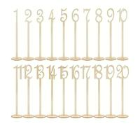 HKVTVCYPYA 1-20 números de mesa de madera con Base de soporte for decoración del hogar de bodas Número de estante(1-20)
