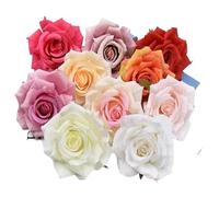 HKVTVCYPYA 100 Flores Artificiales de 10CM for álbum de Recortes, decoración navideña for el hogar, Boda, jardín, Arco de Rosas, Caja de Dulces con Cabeza de Seda Falsa(Mix Color)