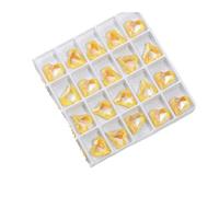 HKVTVCYPYA 20 piezas de diamantes de imitación de cristal brillante K9, pegamento Strass de cristal en piezas de artesanía, diamantes de imitación de corazón dulce(Light Topaz MI)