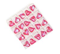 HKVTVCYPYA 20 piezas de diamantes de imitación de cristal brillante K9, pegamento Strass de cristal en piezas de artesanía, diamantes de imitación de corazón dulce(Hyacinth MI)