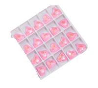 HKVTVCYPYA 20 piezas de diamantes de imitación de cristal brillante K9, pegamento Strass de cristal en piezas de artesanía, diamantes de imitación de corazón dulce(Light Rose MI)
