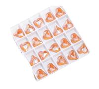 HKVTVCYPYA 20 piezas de diamantes de imitación de cristal brillante K9, pegamento Strass de cristal en piezas de artesanía, diamantes de imitación de corazón dulce(Light SmokedTopazMI)