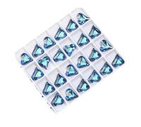 HKVTVCYPYA 20 piezas de diamantes de imitación de cristal brillante K9, pegamento Strass de cristal en piezas de artesanía, diamantes de imitación de corazón dulce(Olivine MI)