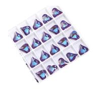 HKVTVCYPYA 20 piezas de diamantes de imitación de cristal brillante K9, pegamento Strass de cristal en piezas de artesanía, diamantes de imitación de corazón dulce(Burgundy MI)