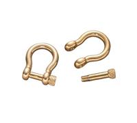 HKVTVCYPYA 4 Uds. De grilletes de acero inoxidable 304, cierres de herradura, anillo redondo, pulsera, hebilla de grillete for fabricación de joyas y collares DIY(Gold 22X26mm)