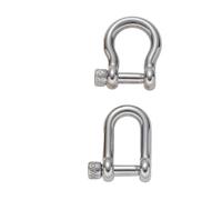 HKVTVCYPYA 4 Uds. De grilletes de acero inoxidable 304, cierres de herradura, anillo redondo, pulsera, hebilla de grillete for fabricación de joyas y collares DIY(Steel 20X26mm)