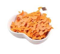 HKVTVCYPYA 50 g/paquete de arañas, calabazas, brujas, fantasmas, lentejuelas, decoración de fiesta, regalo DIY, disfraz, material de Lentejuelas(Orange Bat)