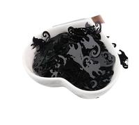 HKVTVCYPYA 50 g/paquete de arañas, calabazas, brujas, fantasmas, lentejuelas, decoración de fiesta, regalo DIY, disfraz, material de Lentejuelas(Black cat)
