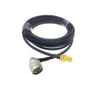 HKVTVCYPYA Cable coaxial LMR200 SMA macho a N en ángulo recto de baja pérdida for enrutador inalámbrico 4G LTE, puerta de enlace, radio celular ADS-B(N M90 to SMA F-30M)