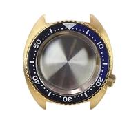 HKVTVCYPYA Caja de reloj Pvd dorada de 45mm, esfera de 28,5mm, anillos de capítulo negro puro, cristal de zafiro Compatible con movimiento Nh35 Nh36 Nh34(Steel Chapter Ring2)
