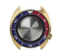 HKVTVCYPYA Caja de reloj Pvd dorada de 45mm, esfera de 28,5mm, anillos de capítulo negro puro, cristal de zafiro Compatible con movimiento Nh35 Nh36 Nh34(Pure Black Chapter 3)