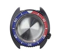 HKVTVCYPYA Cajas de reloj con cristal de zafiro negro, 45mm, corona atornillada a las 3,8 en punto, compatible con movimiento Nh35 Nh36 4R36(Steel Chapter Ring3)