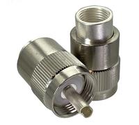 HKVTVCYPYA Conector macho PL259 UHF de soldadura for Cable RG8 LMR400, terminales de Cable Coaxial RF de latón, 10 Uds.