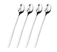 HKVTVCYPYA Cuchara agitadora de acero inoxidable for helado, cuchara con mango largo de Metal for postre, café, bebidas, cóctel, cocina, 8 Uds.(Set 1)