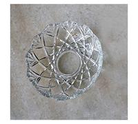 HKVTVCYPYA Cuenco Bobeches de cristal de 2 uds de diámetro de 100mm, soporte de codo de lámpara, portavelas, decoración de boda, bandeja de araña, accesorios de luz(Central Hole 30mm)