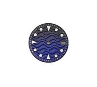 HKVTVCYPYA Esfera de reloj de 28,5 mm con patrón de ondas de agua, compatible con movimientos NH35/NH36/4R36/7S26, esferas modificadas, piezas de bricolaje(Gradient Blue)