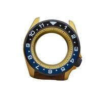 HKVTVCYPYA Funda de Reloj Dorada y Negra, Funda Trasera Transparente de Cristal de Zafiro, Compatible con Movimiento NH35 NH36 4R 7S(32-Mineral Coated Glass)