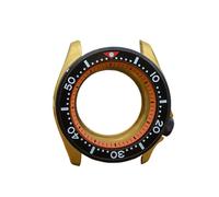 HKVTVCYPYA Funda de Reloj Dorada y Negra, Funda Trasera Transparente de Cristal de Zafiro, Compatible con Movimiento NH35 NH36 4R 7S(29-Mineral Coated Glass)