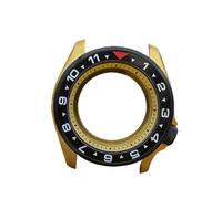 HKVTVCYPYA Funda de Reloj Dorada y Negra, Funda Trasera Transparente de Cristal de Zafiro, Compatible con Movimiento NH35 NH36 4R 7S(36-Sapphire Glass)