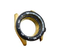 HKVTVCYPYA Funda de Reloj Dorada y Negra, Funda Trasera Transparente de Cristal de Zafiro, Compatible con Movimiento NH35 NH36 4R 7S(12-Mineral Coated Glass)