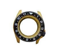 HKVTVCYPYA Funda de Reloj Dorada y Negra, Funda Trasera Transparente de Cristal de Zafiro, Compatible con Movimiento NH35 NH36 4R 7S(35-Sapphire Glass)