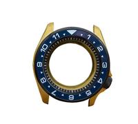 HKVTVCYPYA Funda de Reloj Dorada y Negra, Funda Trasera Transparente de Cristal de Zafiro, Compatible con Movimiento NH35 NH36 4R 7S(39-Sapphire Glass)