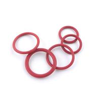 HKVTVCYPYA Juntas tóricas de silicona de 200 Uds. De 2,4mm de espesor, arandelas de sellado de 17/18/19/20/21/22/23/24/25/26mm OD de goma roja(19x14.2x2.4mm)