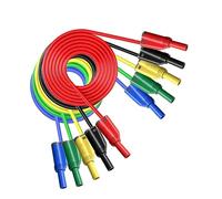 HKVTVCYPYA Kit de cables de prueba de silicona for multímetro con conector banana de 4 mm P1050B, sonda de perforación, pinza de cocodrilo y conector de pala.(5pcs Test Leads)