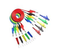 HKVTVCYPYA Kit de cables de prueba P1036B de 4 mm con conector banana for multímetro, pinza de cocodrilo y sonda de punción tipo U.(P1036A)