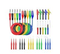 HKVTVCYPYA Kit de sonda trasera serie P1920, conector banana a pinza de cocodrilo, cable de prueba for multímetro con agujas de punción for automóviles(P1920B-30PCS)