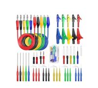 HKVTVCYPYA Kit de sonda trasera serie P1920, conector banana a pinza de cocodrilo, cable de prueba for multímetro con agujas de punción for automóviles(P1920D-44PCS)