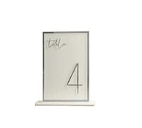 HKVTVCYPYA La tabla del oro numera la decoración de lujo de las piezas centrales de acrílico de la boda for la recepción(Gray,No.1-20(10x15cm))