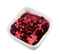 HKVTVCYPYA Lentejuelas de PVC de cinco pétalos, 100 g, 14 mm/20 mm, for costura, bodas, manualidades, prendas, accesorios de bricolaje(Red,20mm)