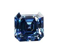 HKVTVCYPYA Piedra de moissanita azul zafiro con corte Asscher, probador de diamantes for la fabricación de joyas con dijes de piedras preciosas.(8.5x8.5mm-3ct)