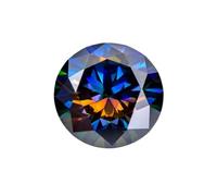 HKVTVCYPYA Piedra preciosa de moissanita púrpura arcoíris, corte redondo, diamante cultivado en laboratorio, ideal for hacer joyas, anillos y pendientes de mujer.(9.0mm-3.0ct)